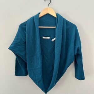 Neiman Marcus cashmere Teal Shrug